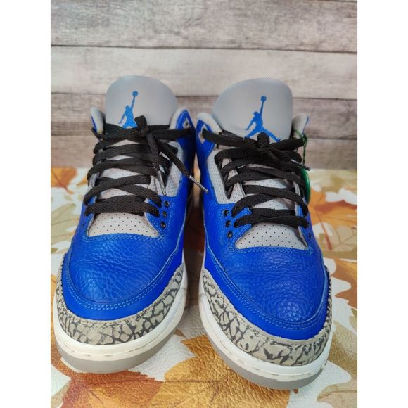 Nike Air Jordan 3 Retro Varsity Royal Racer Blue Cement Size 8.5 Men CT8532-400 - Picture 3 of 6